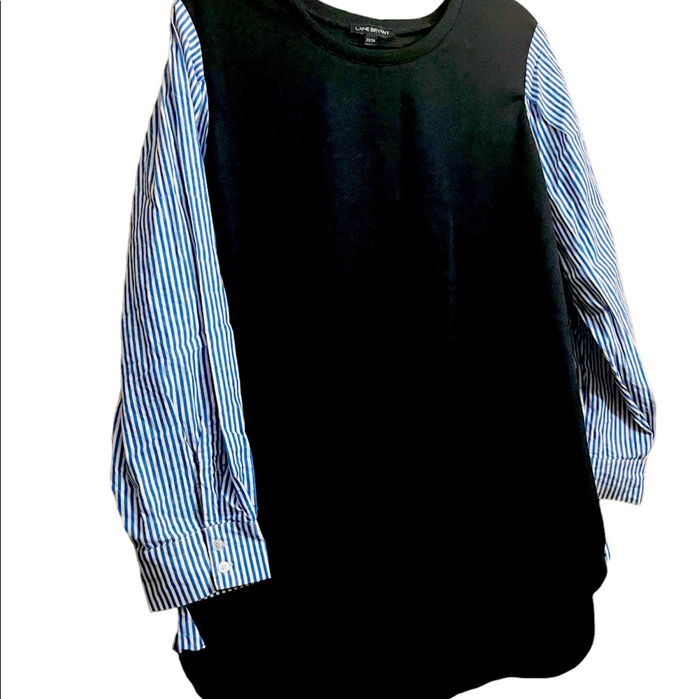 Mixed media long sleeve top from Lane Bryant